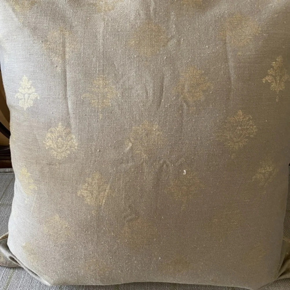 Custom Made Tan and Gold Accent Pillow Cover - Picture 5 of 8